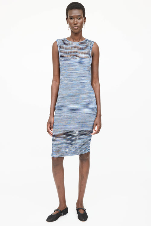 Ronny Kobo Striped Open Weave Dress