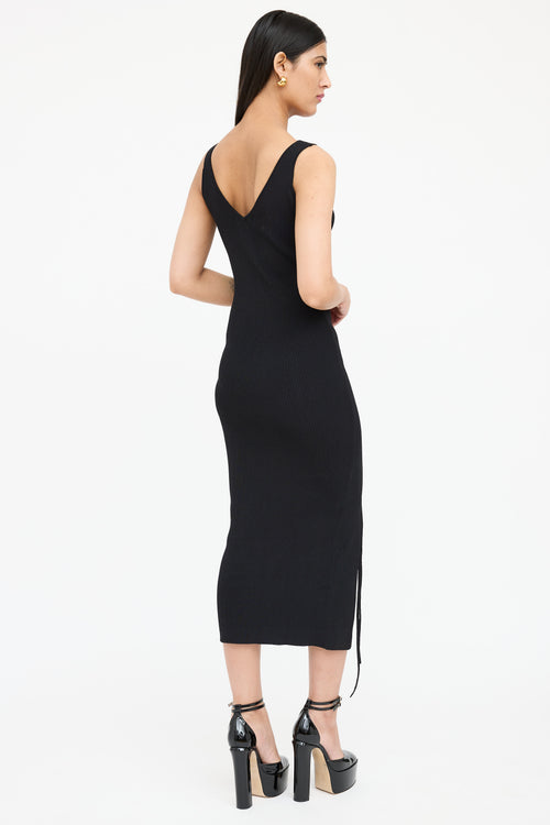 Ronny Kobo Knit Lace Up Dress