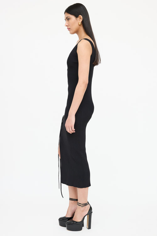 Ronny Kobo Knit Lace Up Dress