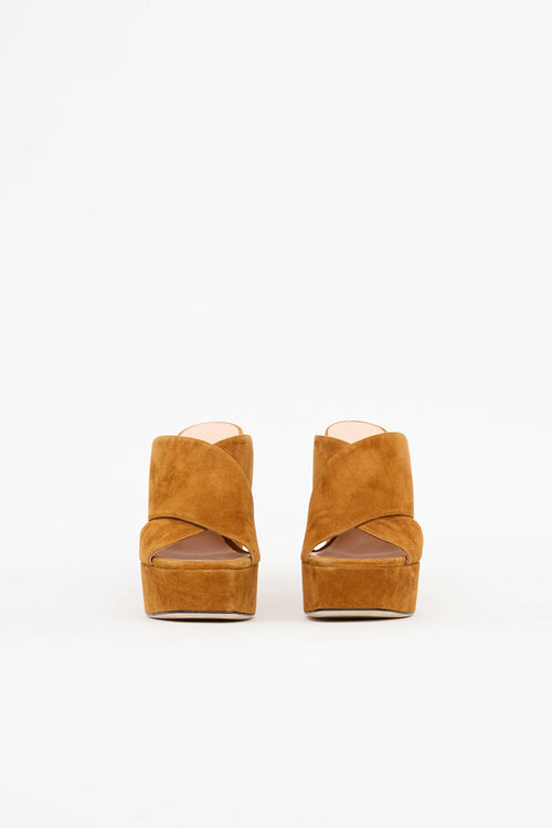 Sergio Rossi Suede Strappy Mule