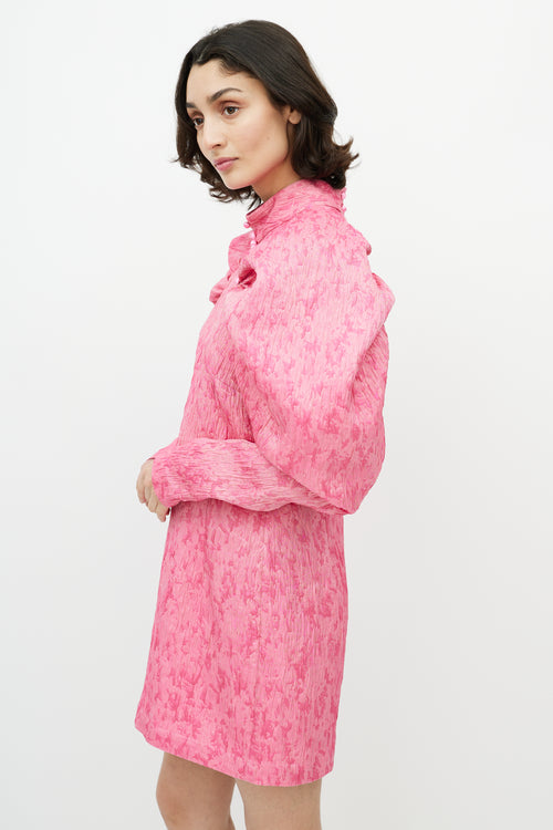 Rotate x Birger Christensen Pink Textured Dress