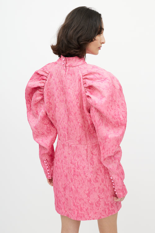 Rotate x Birger Christensen Pink Textured Dress