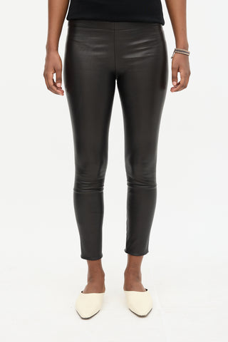 The Row Leather Leggings