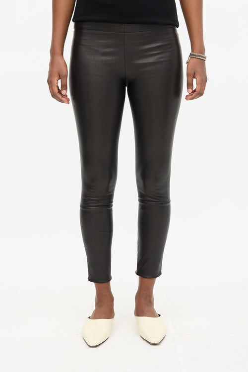 The Row Leather Leggings
