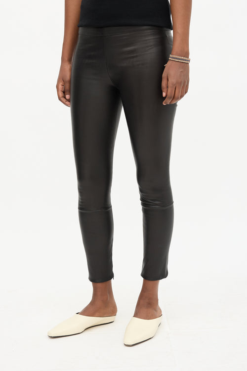 The Row Leather Leggings