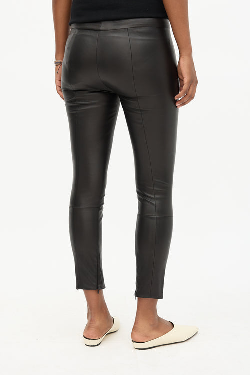 The Row Leather Leggings