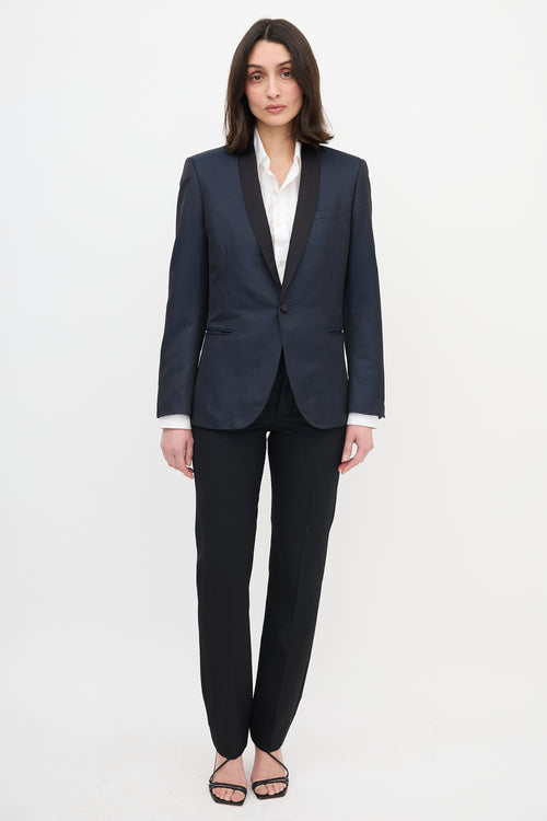 Saint Laurent Silk Lapel Tuxedo Blazer