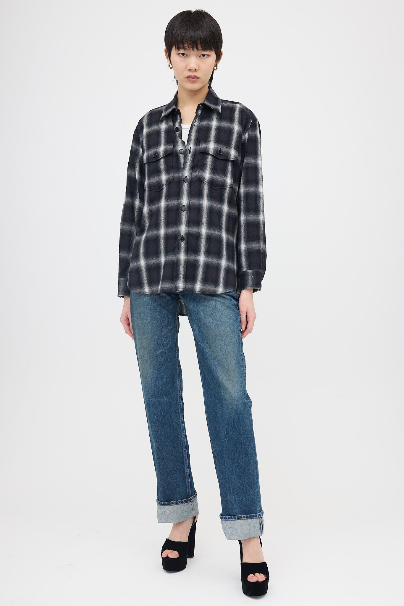 Saint Laurent Flannel Check Shirt
