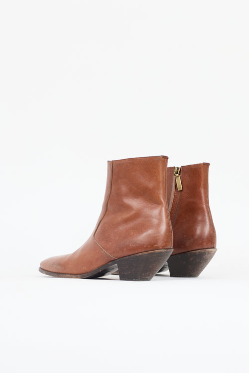 Saint Laurent Leather West Boot