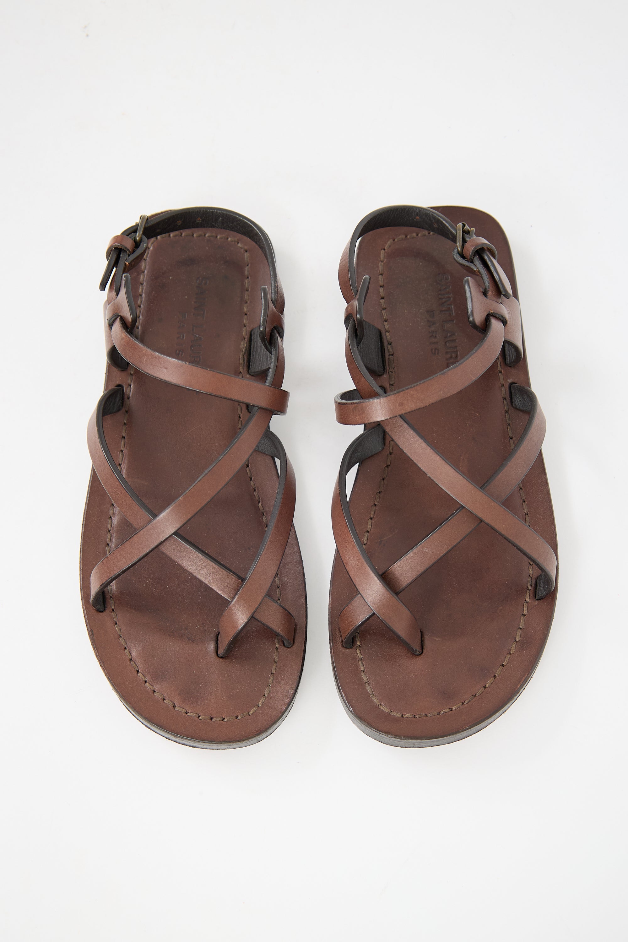 Saint Laurent Leather Santo Sandal
