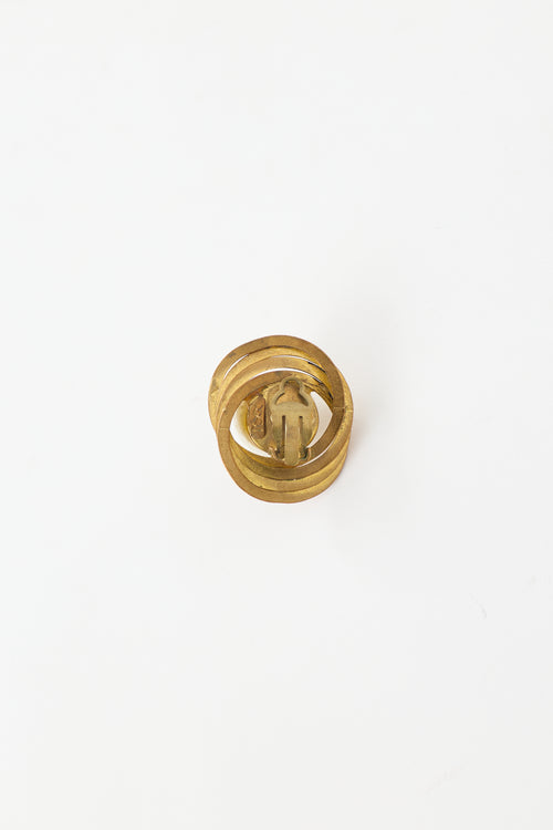 Saint Laurent Vintage Pearl Clip On Single Earring