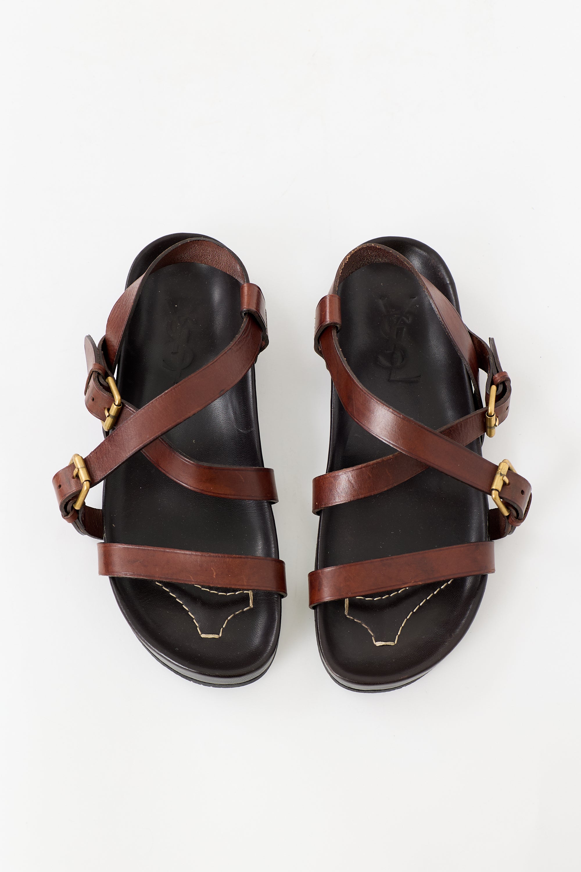 Saint Laurent Leather Strappy Sandal
