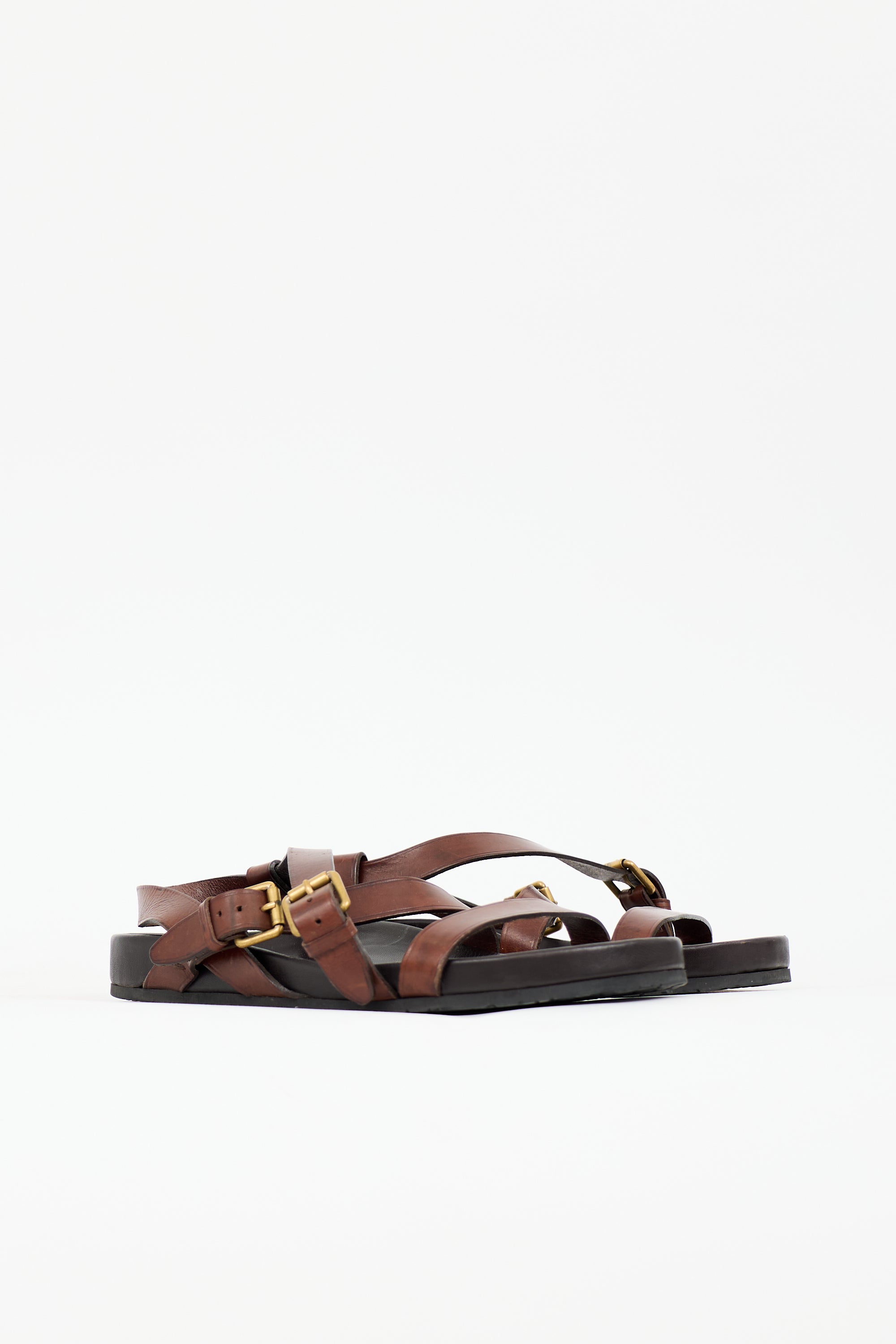 Saint Laurent Leather Strappy Sandal