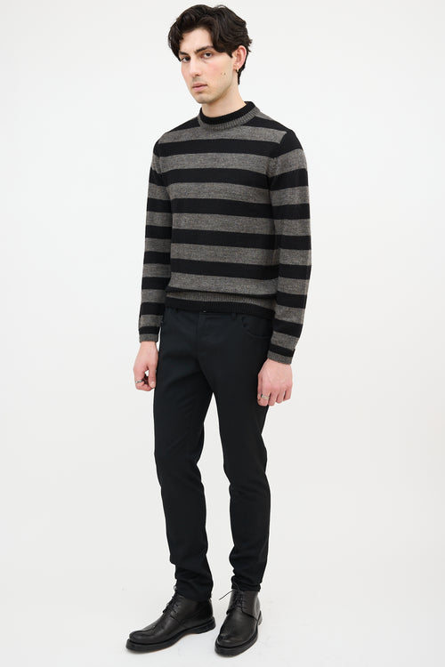 Prada Wool Zip Hem Pant