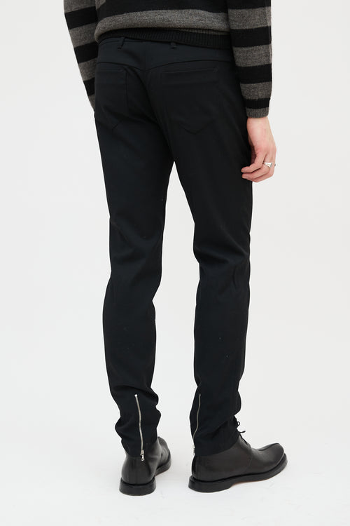 Prada Wool Zip Hem Pant