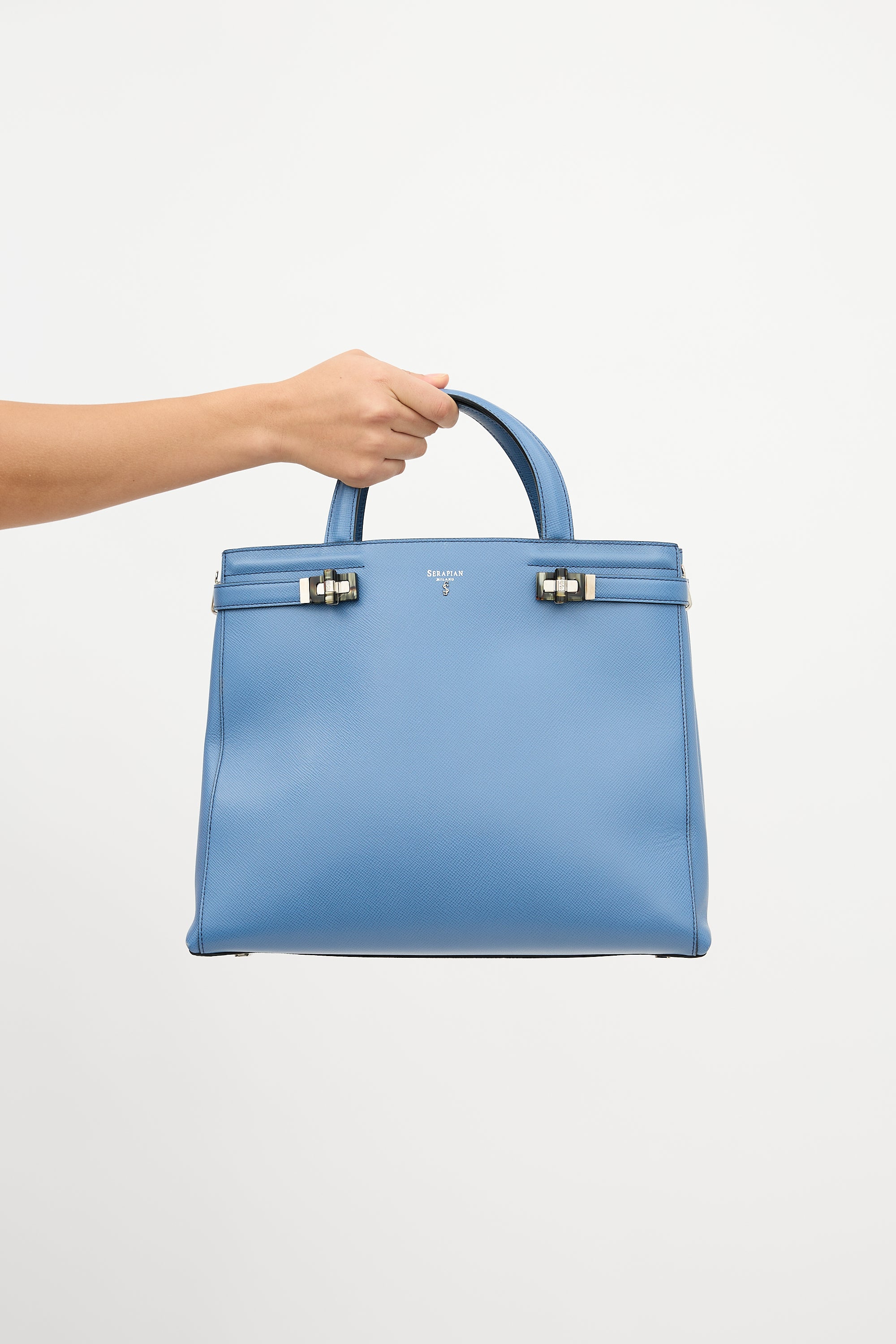 Serapian Leather Side Strap Bag