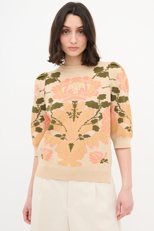 Simone Rocha Floral Jacquard Sweater