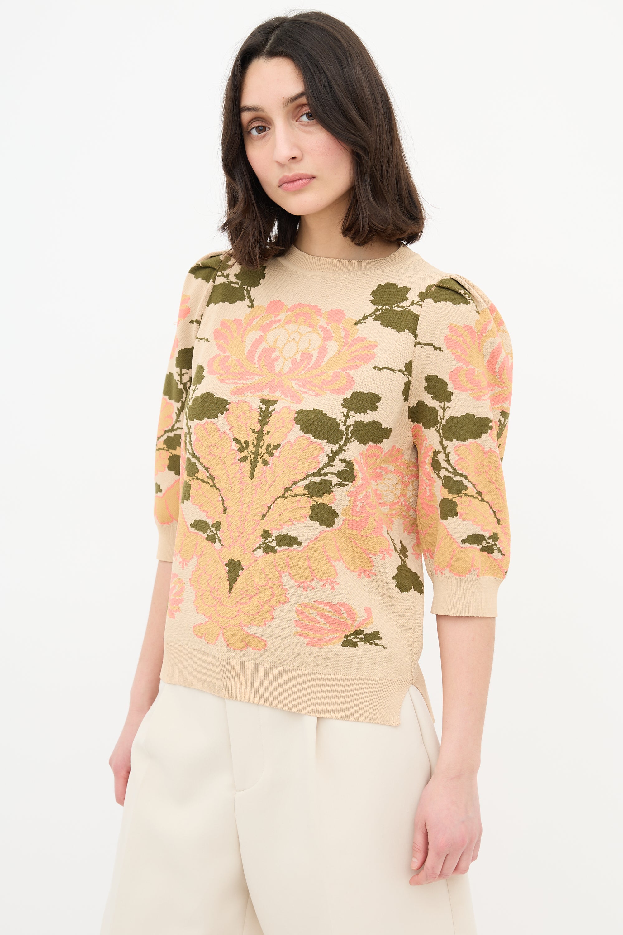 Simone Rocha Floral Jacquard Sweater