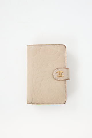 Chanel Camelia CC Embossed Leather Wallet