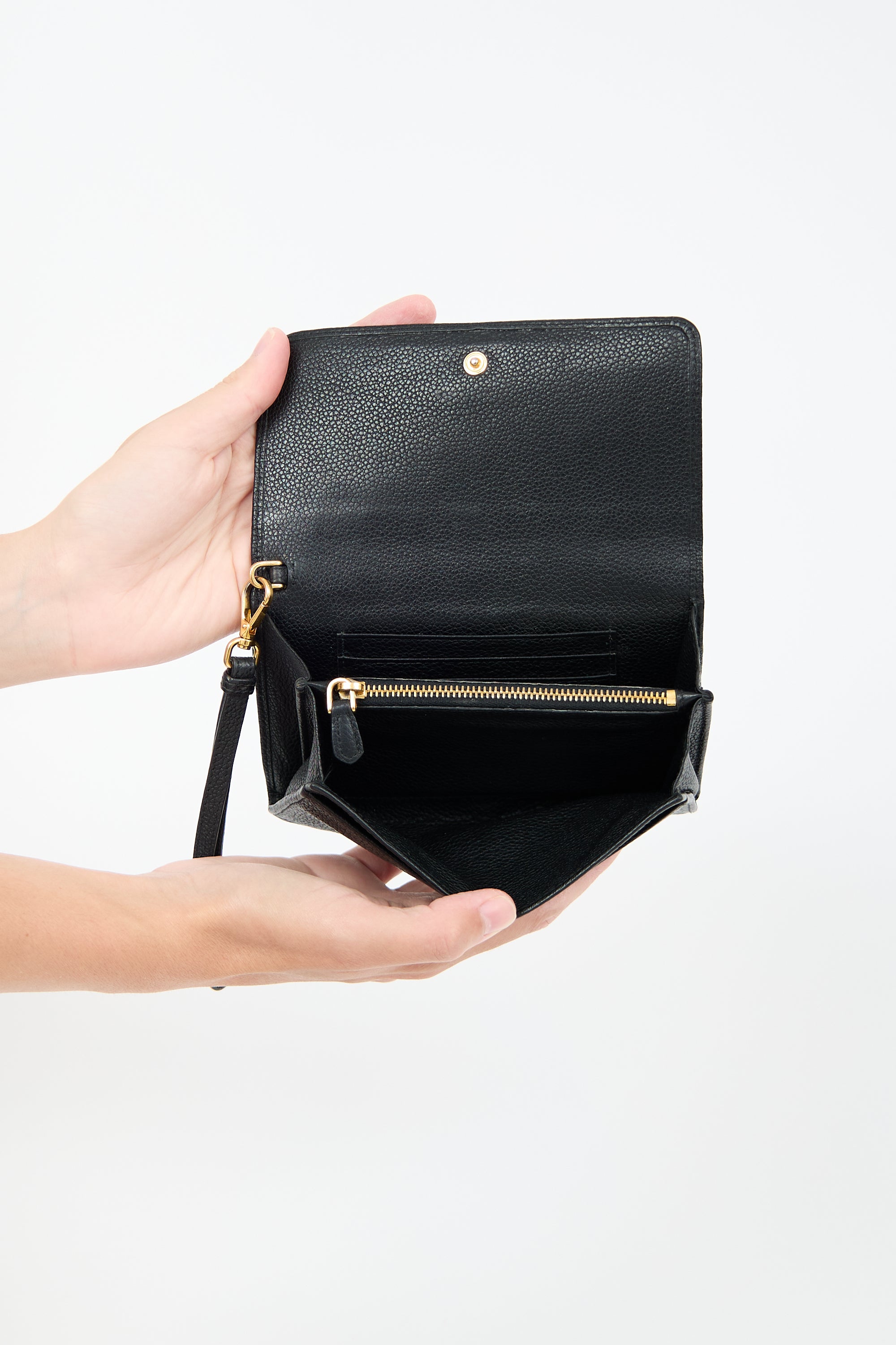 Prada Vitello Daino Flap Wallet