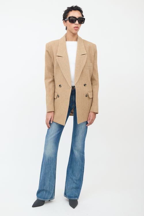 Smythe Herringbone Oversized DB Blazer