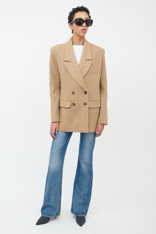 Smythe Herringbone Oversized DB Blazer