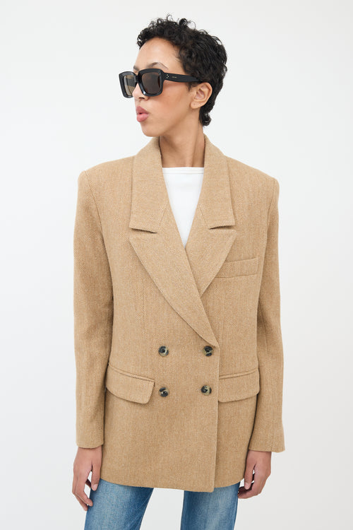 Smythe Herringbone Oversized DB Blazer