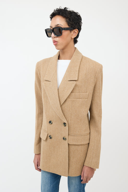 Smythe Herringbone Oversized DB Blazer
