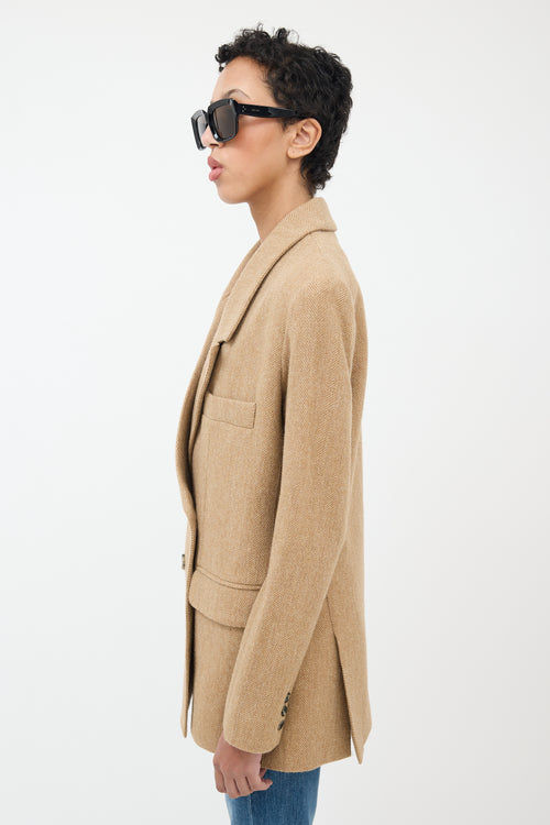 Smythe Herringbone Oversized DB Blazer