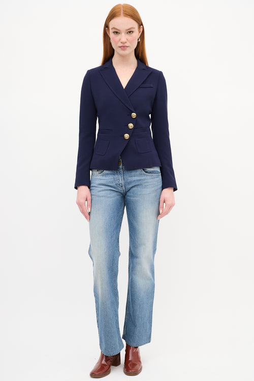 Smythe Asymmetrical Wrap Blazer