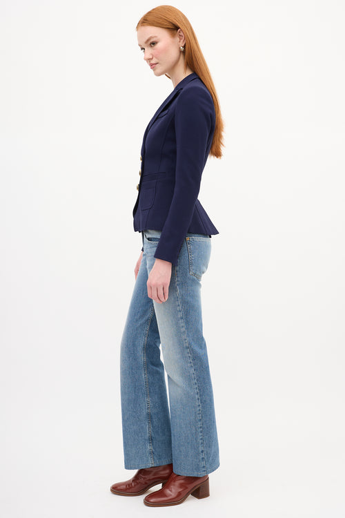 Smythe Asymmetrical Wrap Blazer