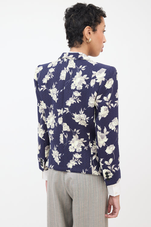 Smythe Floral Sharp Shoulder Blazer