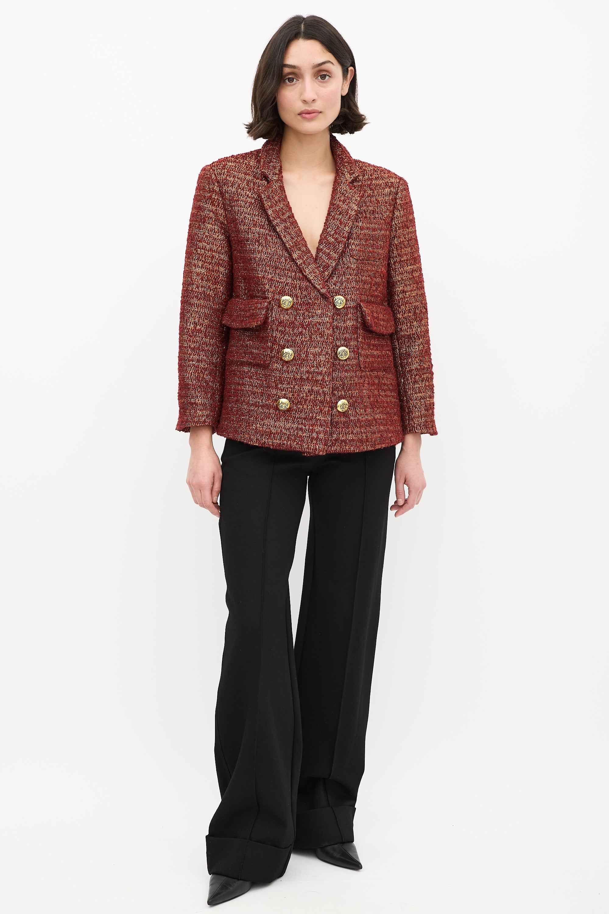 Smythe Tweed Double Breasted Blazer