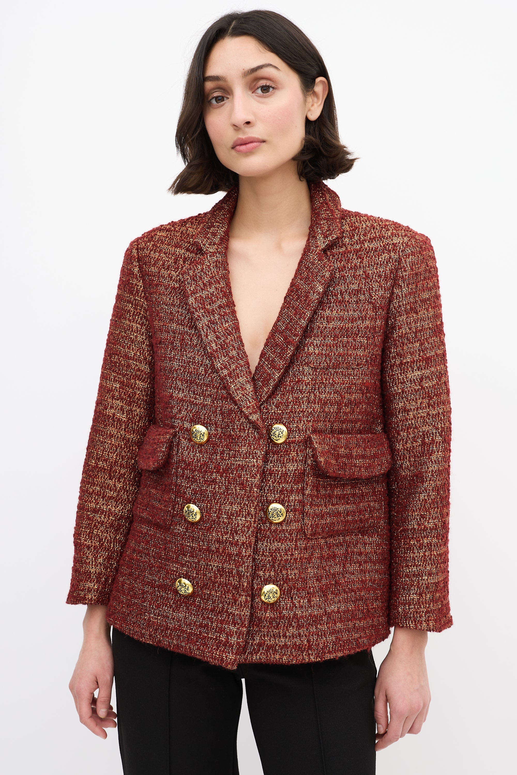Smythe Tweed Double Breasted Blazer