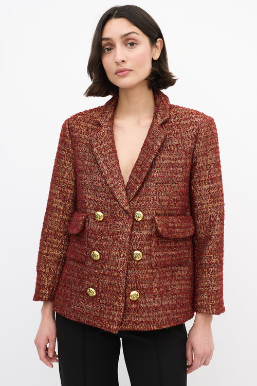 Smythe Tweed Double Breasted Blazer