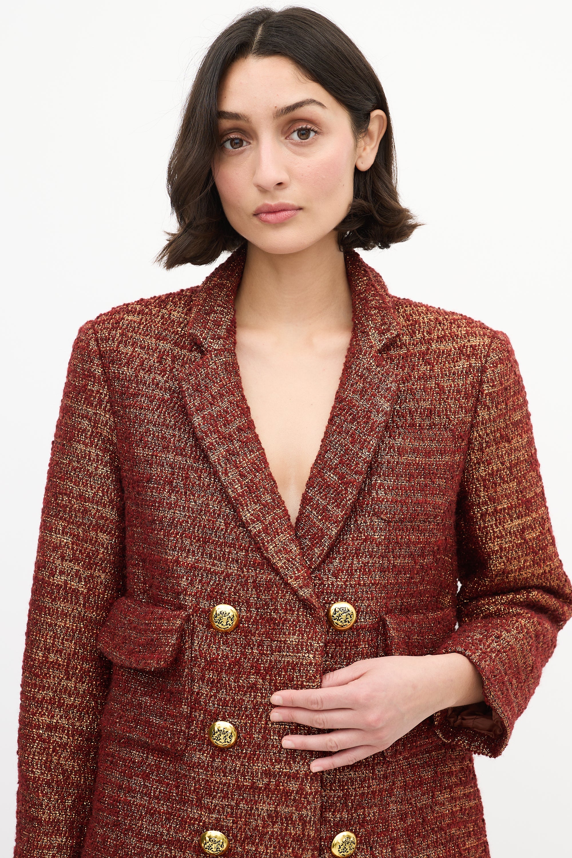 Smythe Tweed Double Breasted Blazer