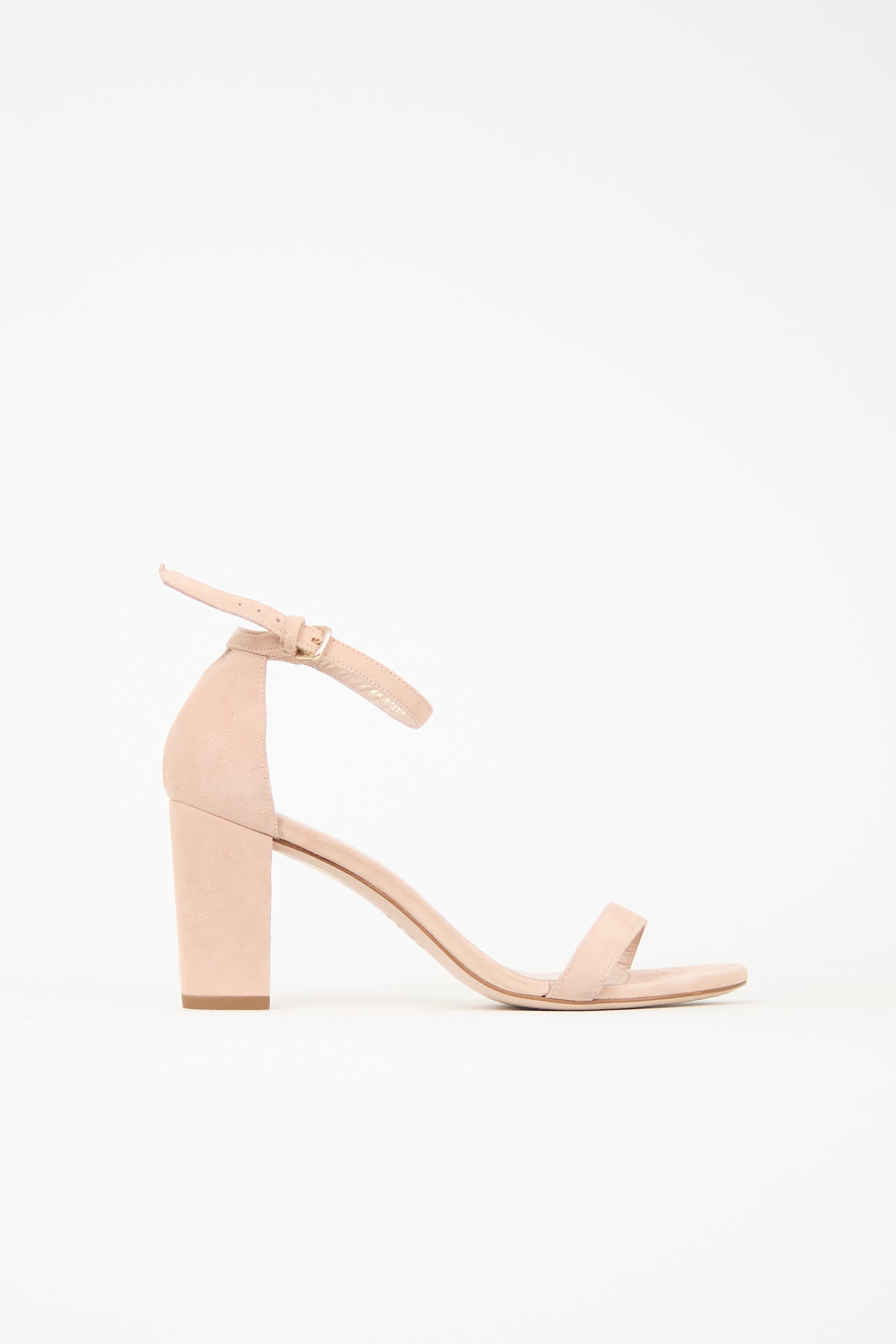 Stuart Weitzman Suede Nearlynude Heel