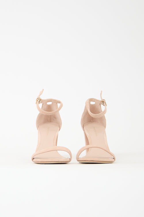 Stuart Weitzman Suede Nearlynude Heel
