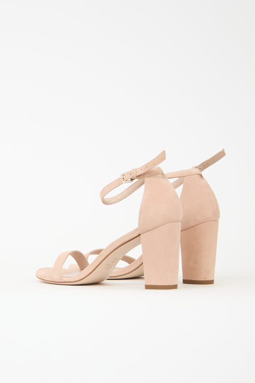 Stuart Weitzman Suede Nearlynude Heel