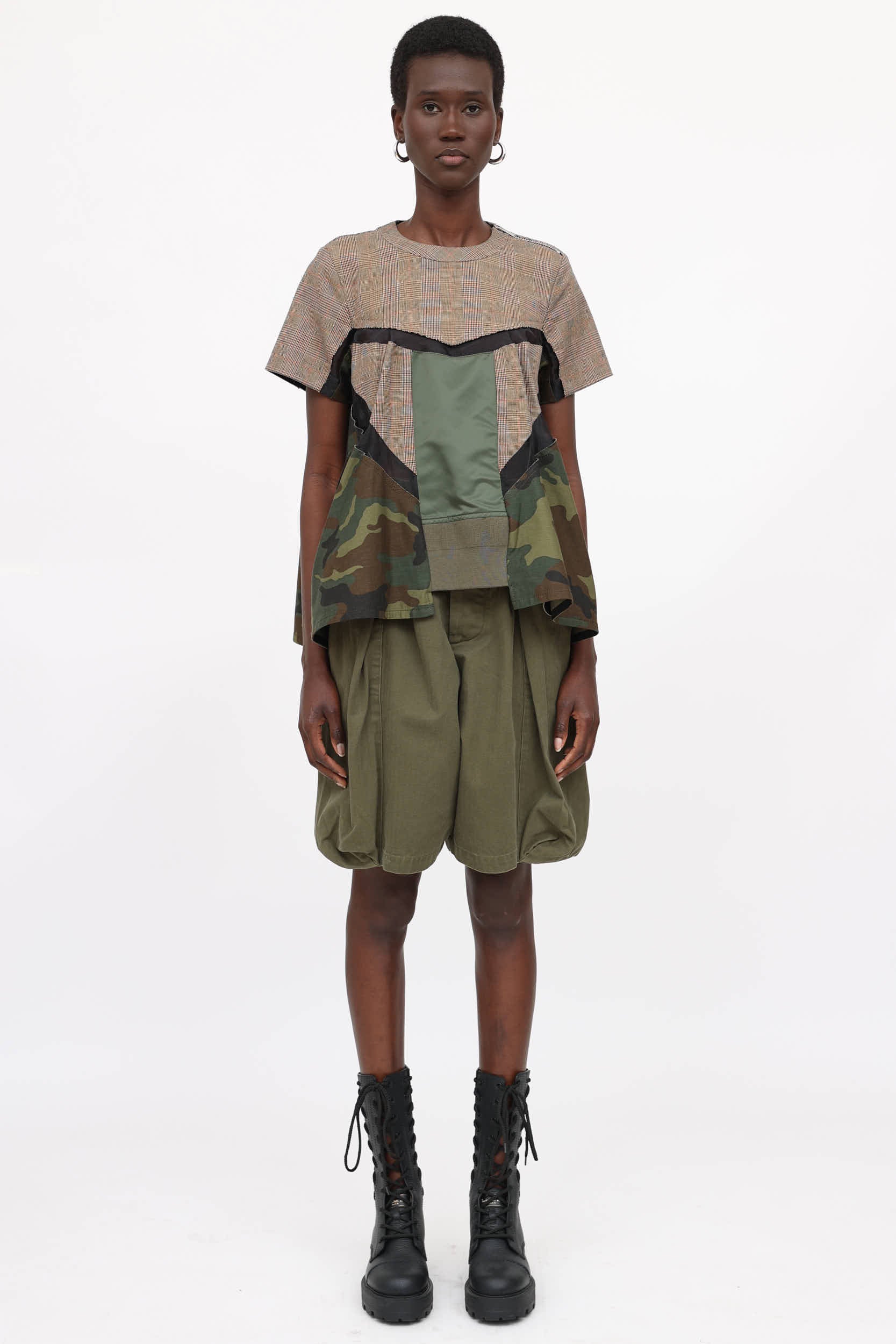 Sacai Printed Glencheck Top