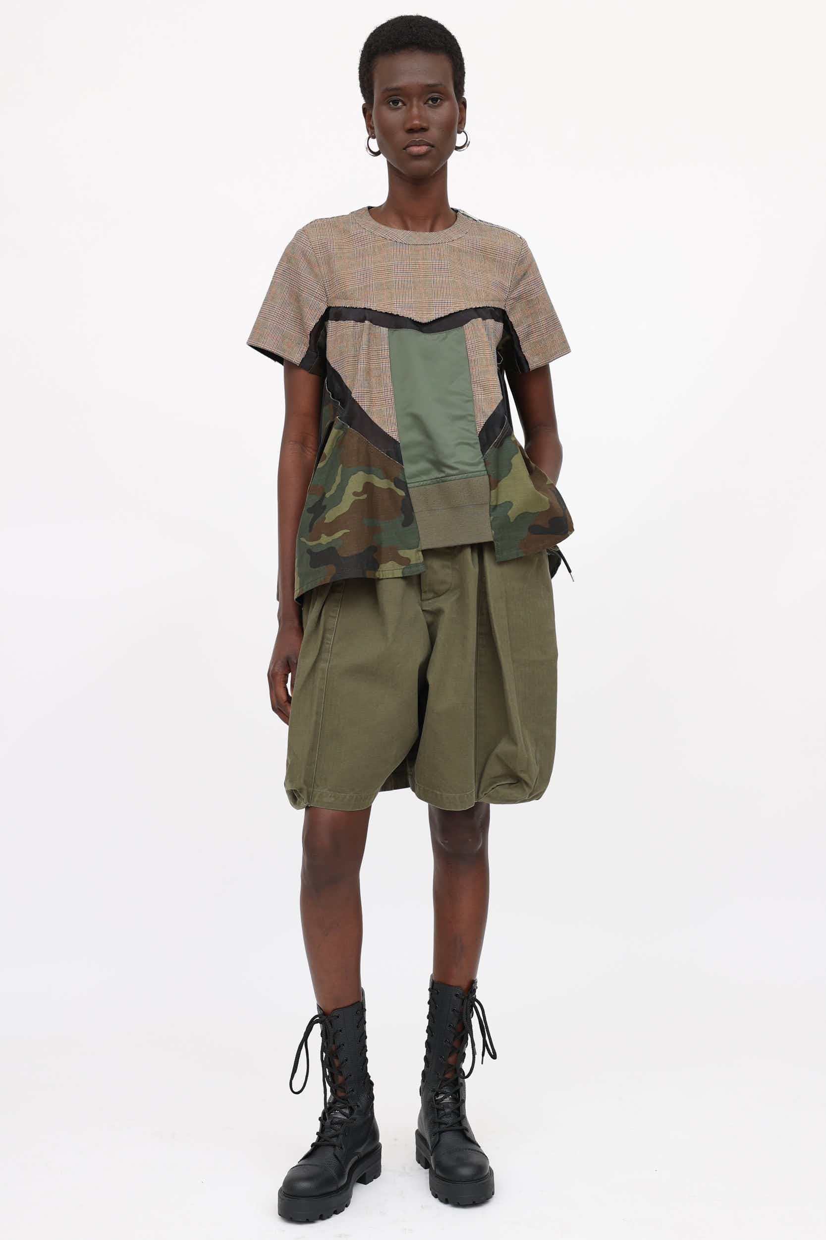 Sacai Printed Glencheck Top