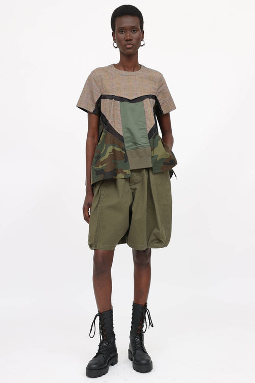 Sacai Printed Glencheck Top
