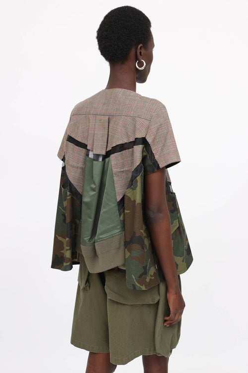 Sacai Printed Glencheck Top