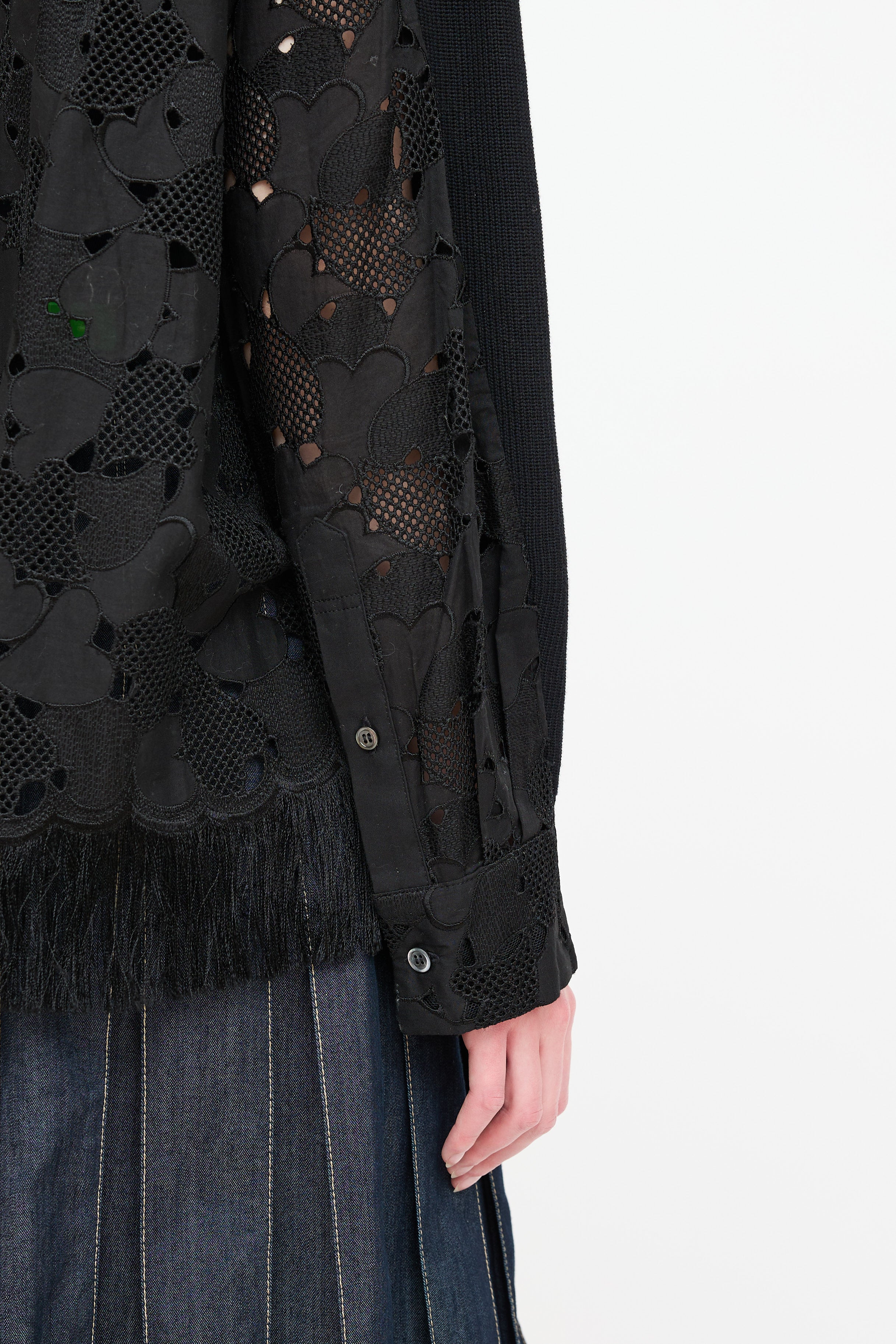 Sacai Knit Lace Cardigan
