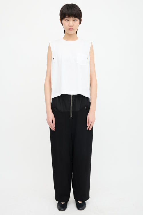 Sacai Nylon Back Tank Top