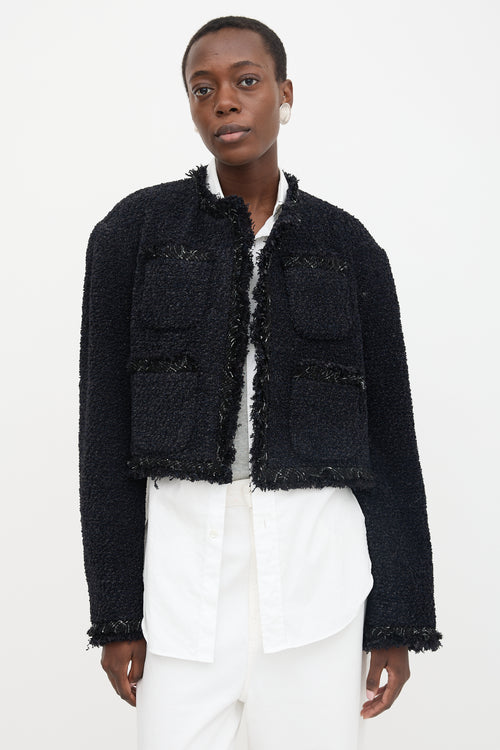 Sacai Tweed Cropped Jacket