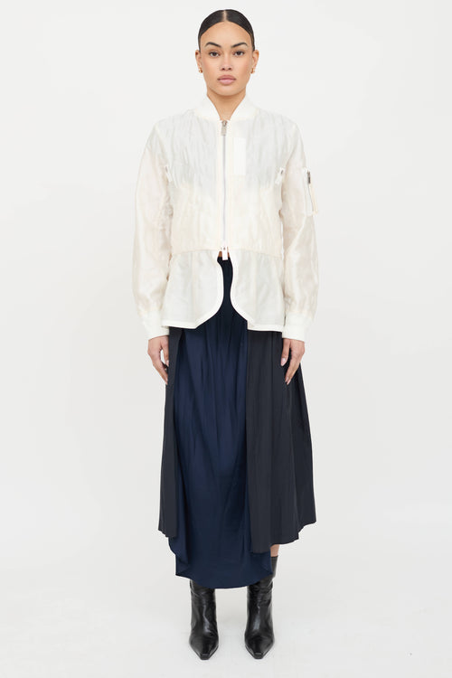 Sacai Quilted Peplum Bomber Jacket