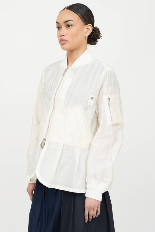 Sacai Quilted Peplum Bomber Jacket