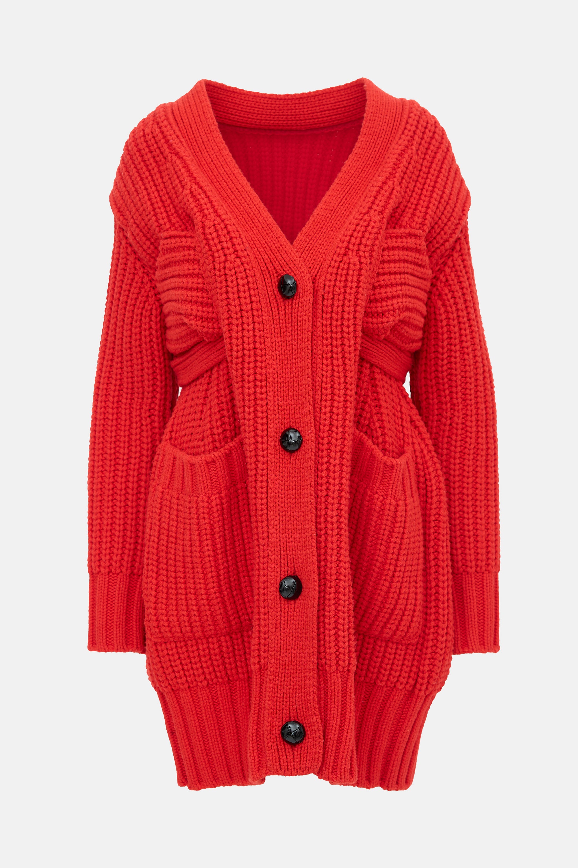 Sacai Wool Cinched Cardigan