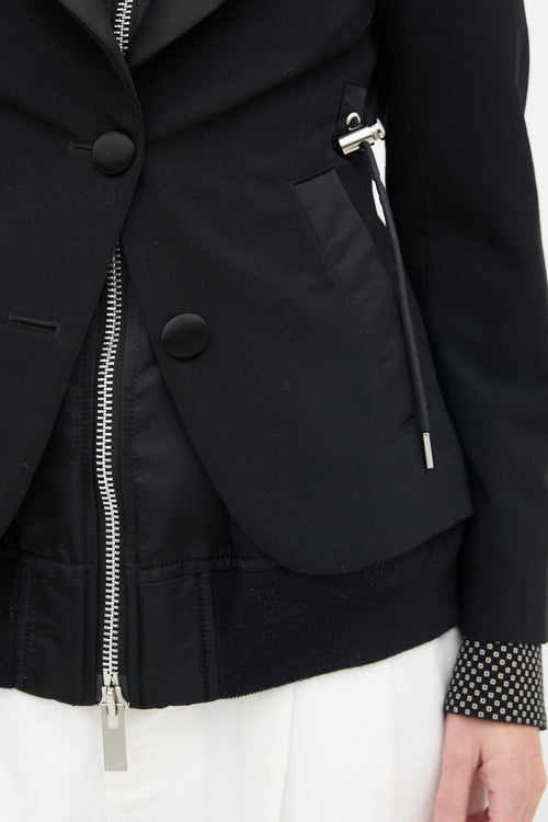 Sacai Wool & Nylon Layered Jacket